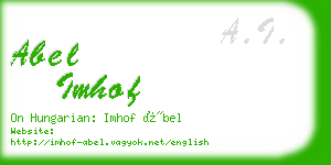 abel imhof business card